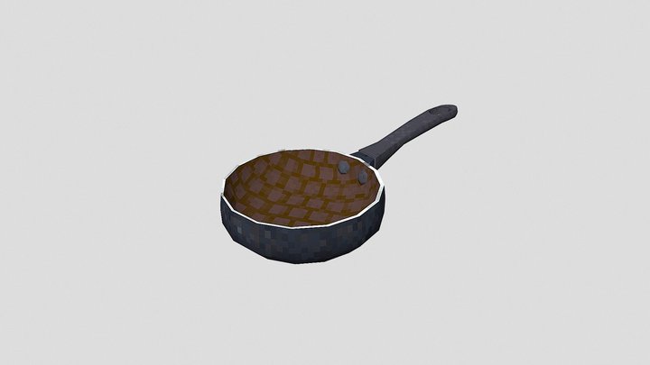 Stylized frying pan 3D Model