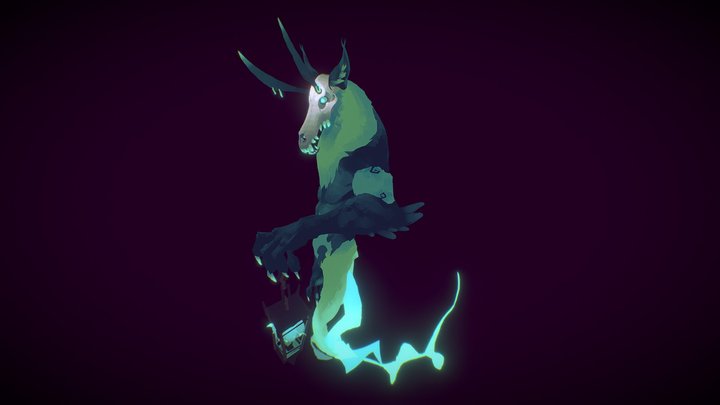 Watcher of the Abyss - Oculus Quill drawing 3D Model