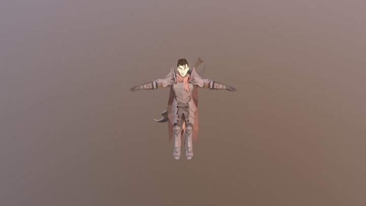 Low Poly Rogue Knight 3D Model