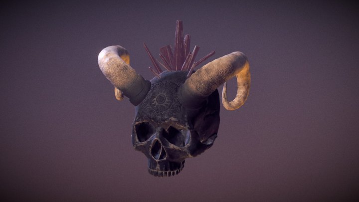 Crystallized Skull 3D Model