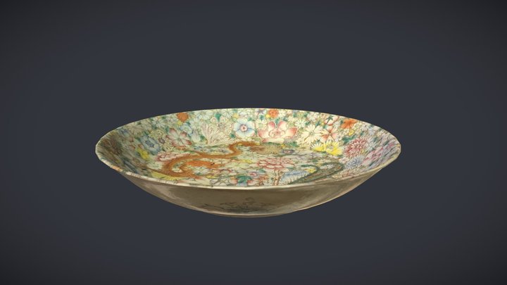 Enameled Porcelain Charger 3D Model