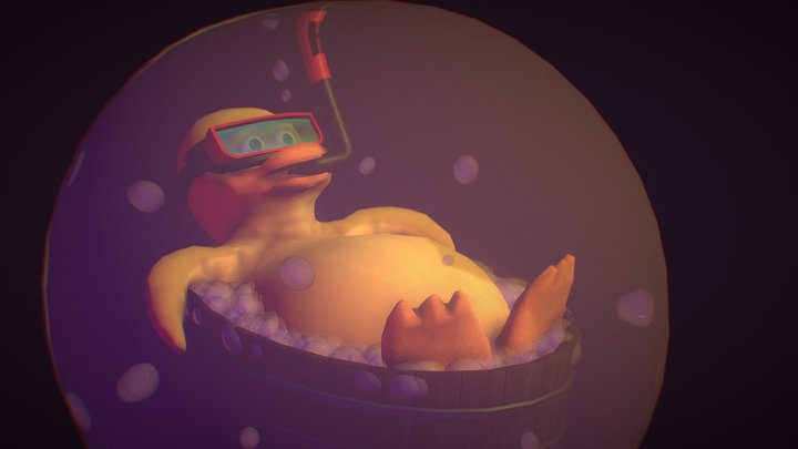 Duck in shower 3D Model