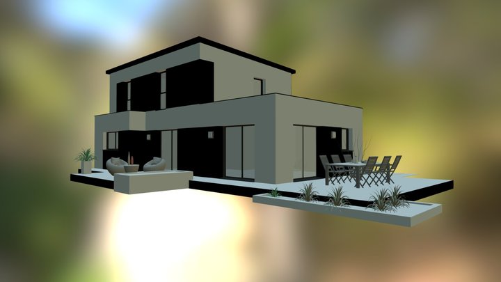 Maison contemporaine 3D Model