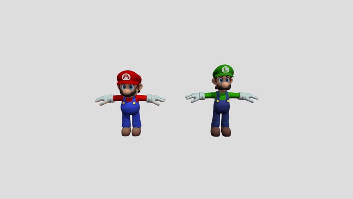 Mario & Luigi Fanmade 2023 3D Model