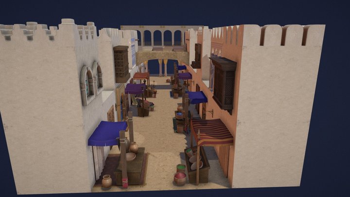 Arabic Modular Stage 3D Model