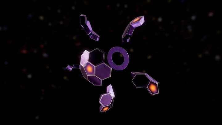 Half Bomb Ship | Space Shooter Game 3D Model