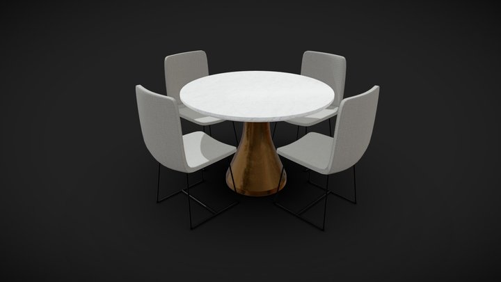 SM_chair_table 3D Model