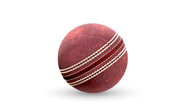 Cricket Ball (Sports). 3D Model