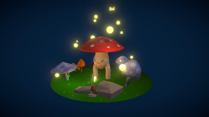Cute Mushroom ^^ 3D Model