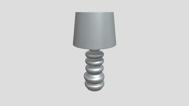 decorative yellow table lamp 3D Model