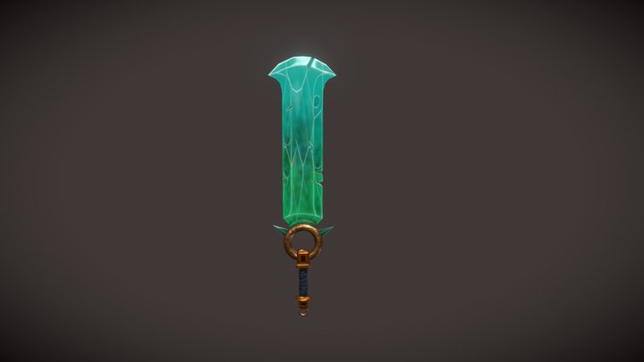 Stylized Crystal Sword 3D Model