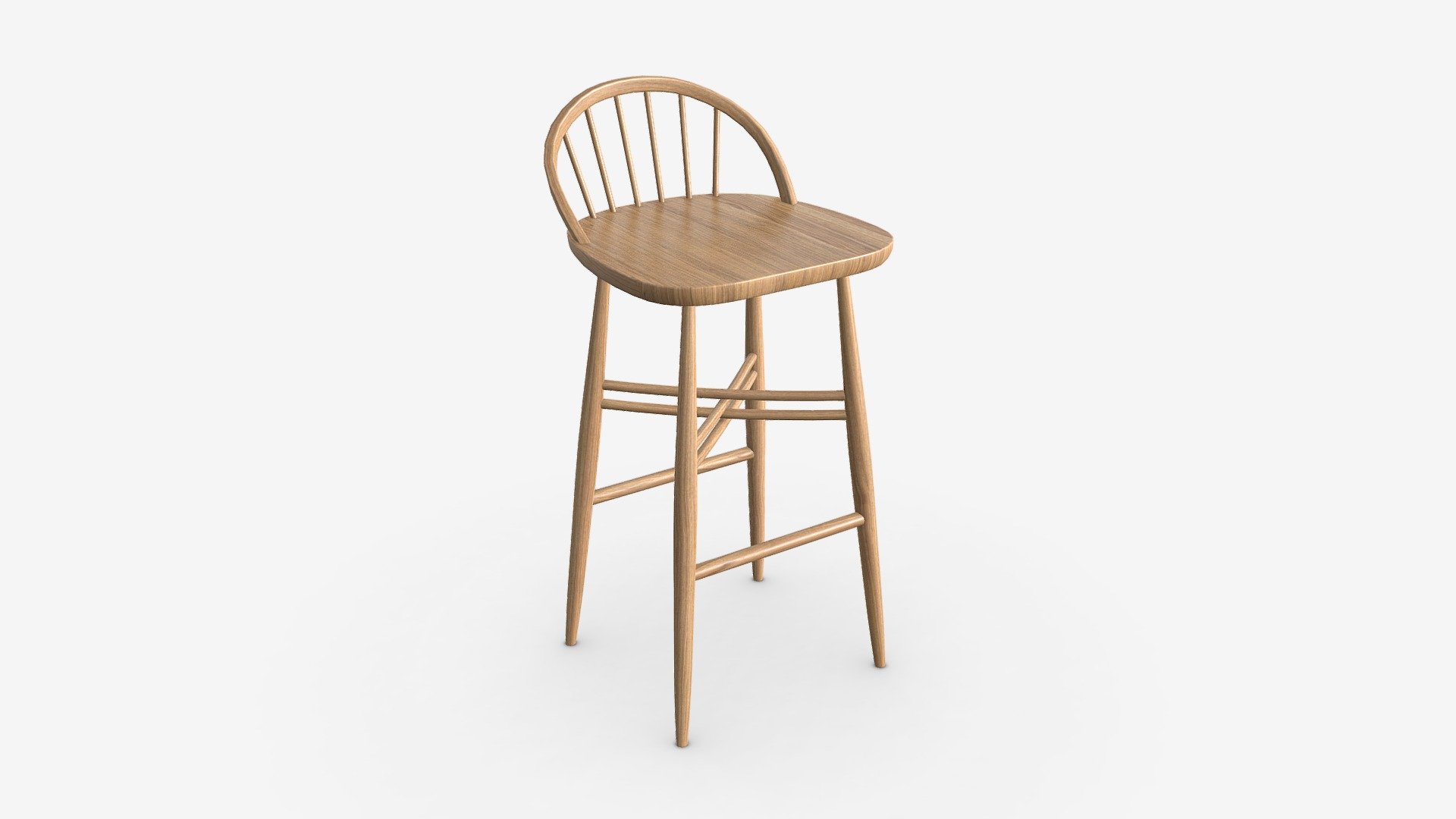 Bar Stool Ercol Shalstone John Lewis Buy Royalty Free 3D model by