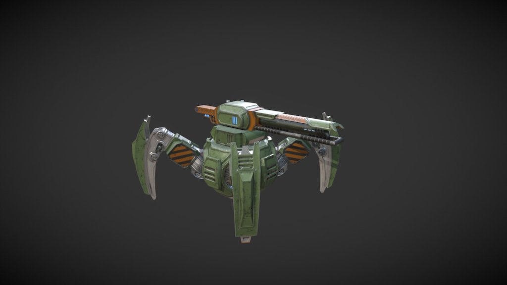 Turret Cannon 01 - 3D model by aydoganucar [b13de17] - Sketchfab