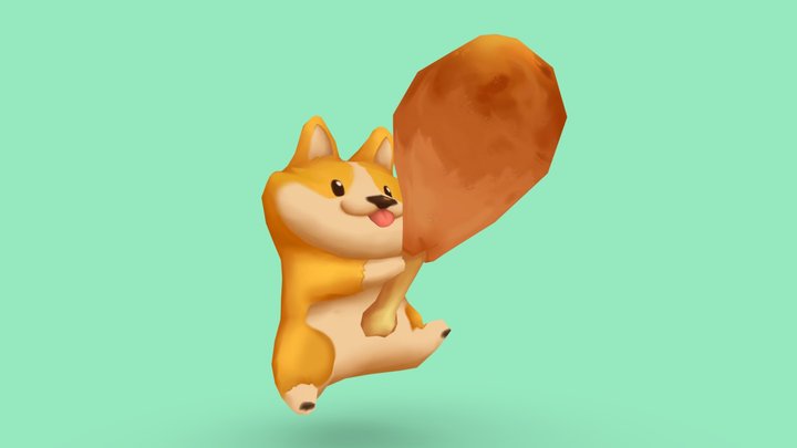 Corgi_Drumstick 3D Model