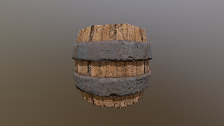 Stylized Barrel 3D Model