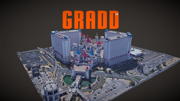 GRADD 3D Model - Excalibur Casino - Las Vegas 3D Model