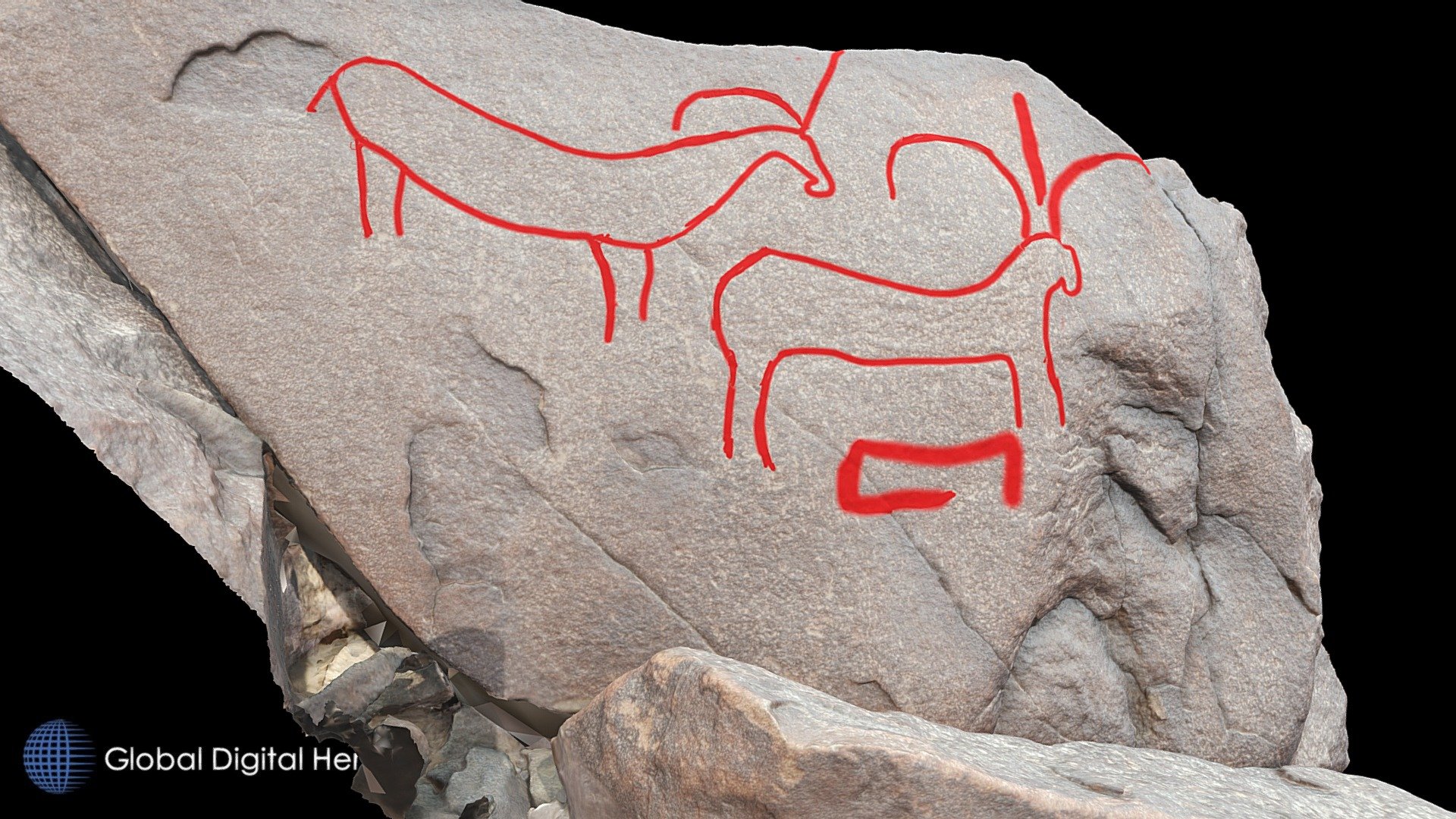 Petroglyph C9 Khatm Al Melaha, Kalba, Sharjah