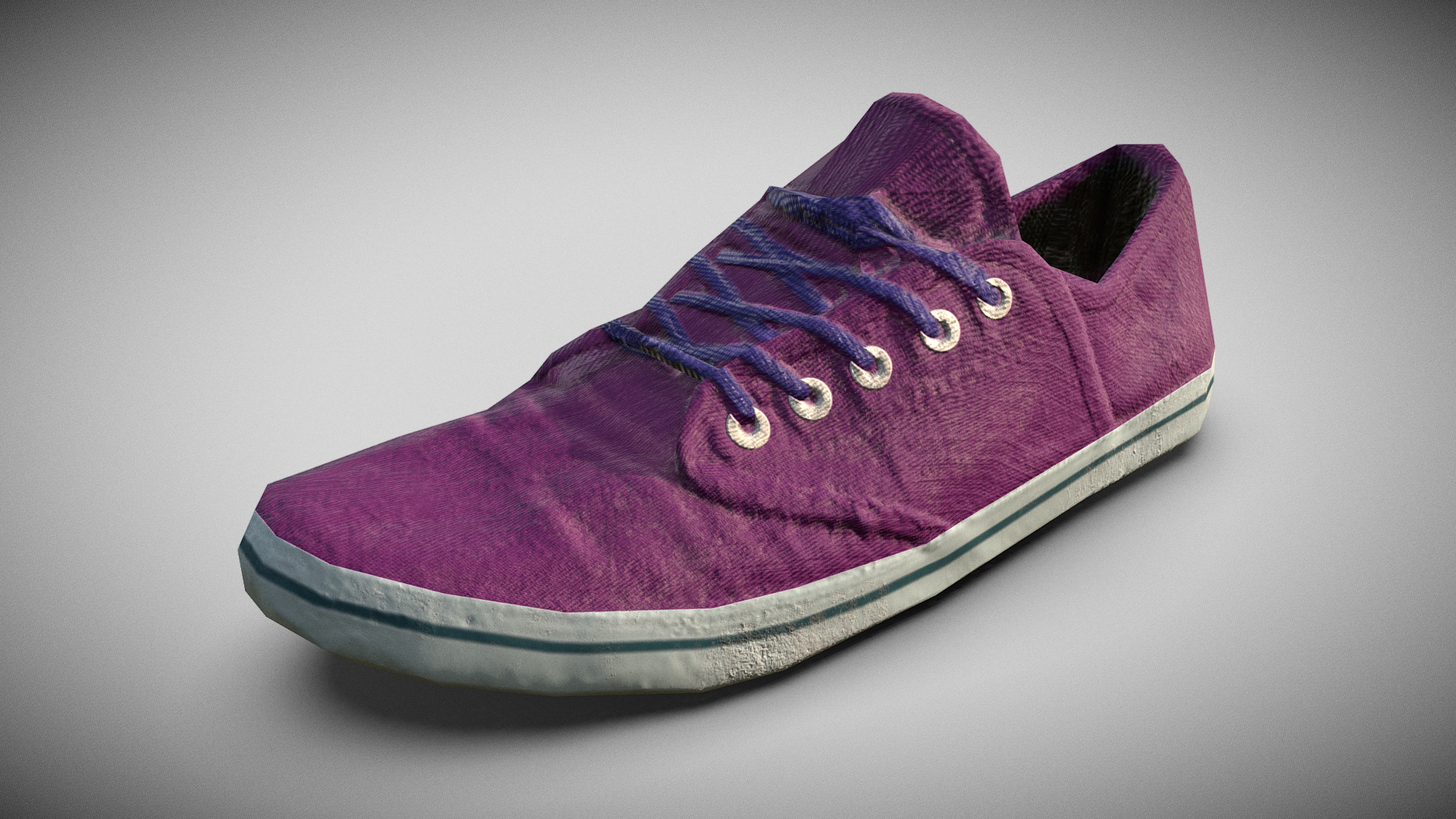 3D model Light shoes – Custom commission - This is a 3D model of the Light shoes - Custom commission. The 3D model is about a purple and white shoe.