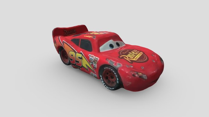Lightning McQueen Diecast Vehicle 3D Model