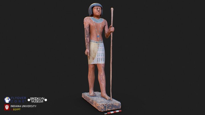 3D rendering of Statue of Metjetji (tall)