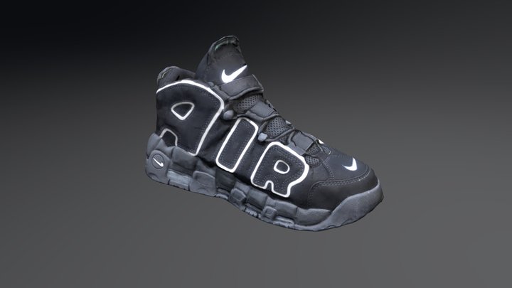 Nike Air Uptempo Sneaker(3D scanned, low poly) 3D Model