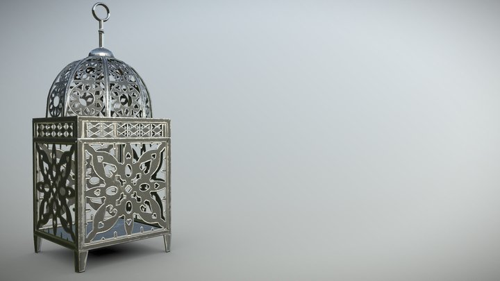 Morrocan iron lantern 3D Model