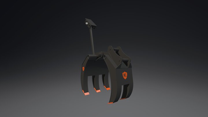 MG-100-UK - 13 Tonne Manual Grapple 3D Model