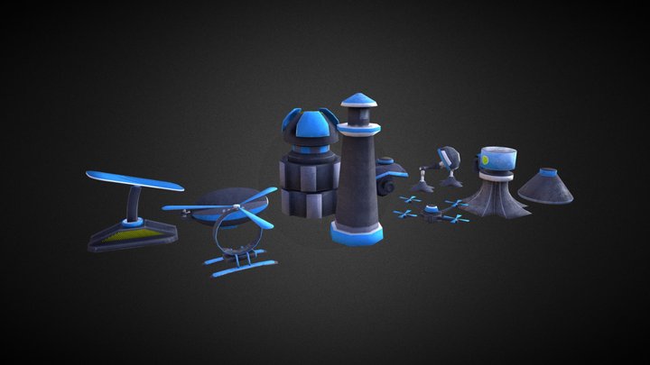 Mecha combination 3D Model