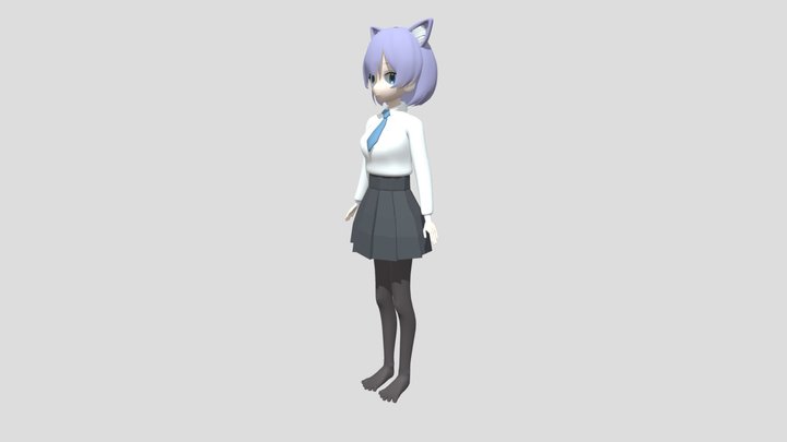 3D Model Anime girl
