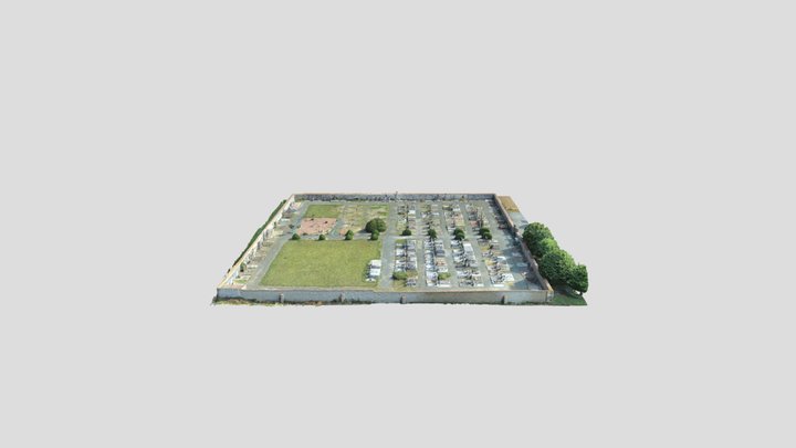 Cimetière de La Grève sur Mignon 3D Model