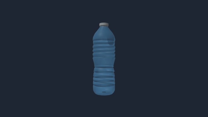 Low Poly Empty Water Bottle 3D Model