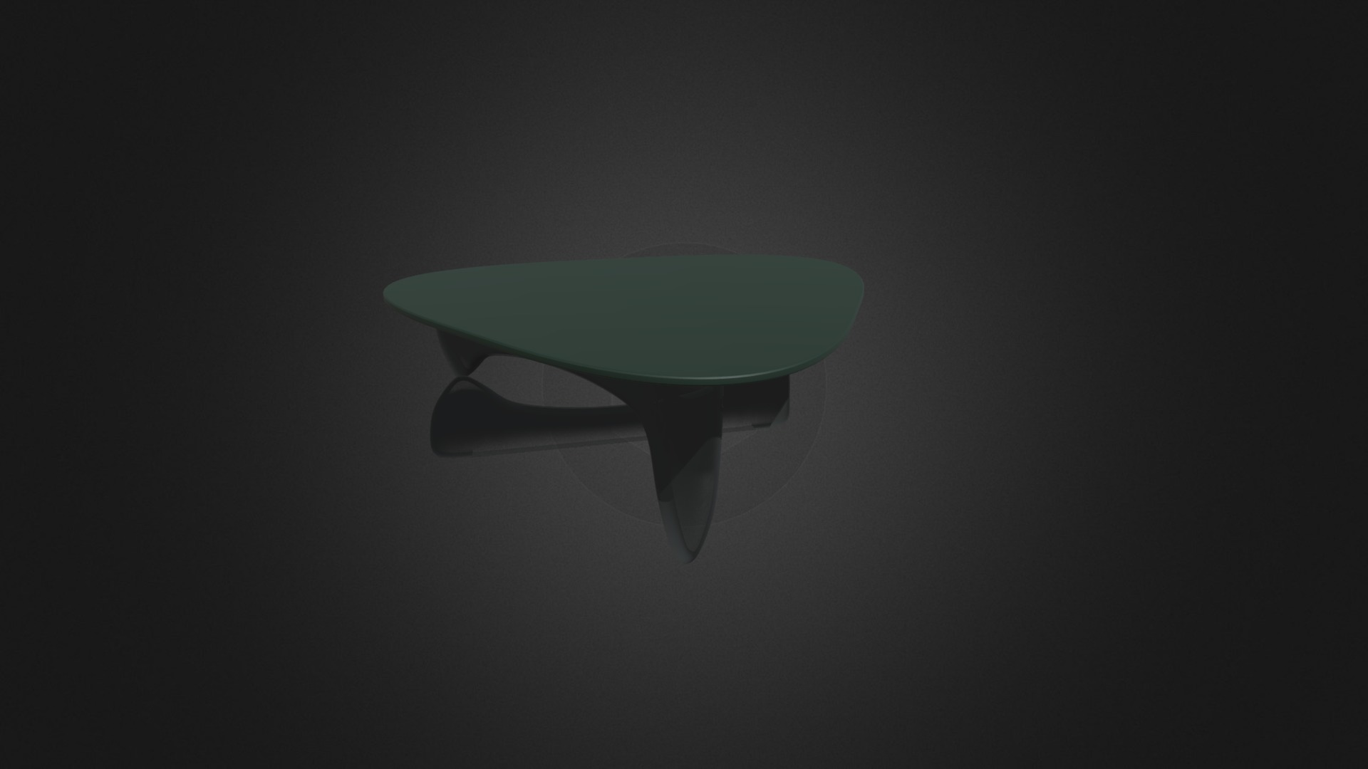 3D model Modern Triangle Coffee Table - This is a 3D model of the Modern Triangle Coffee Table. The 3D model is about a green metal object.