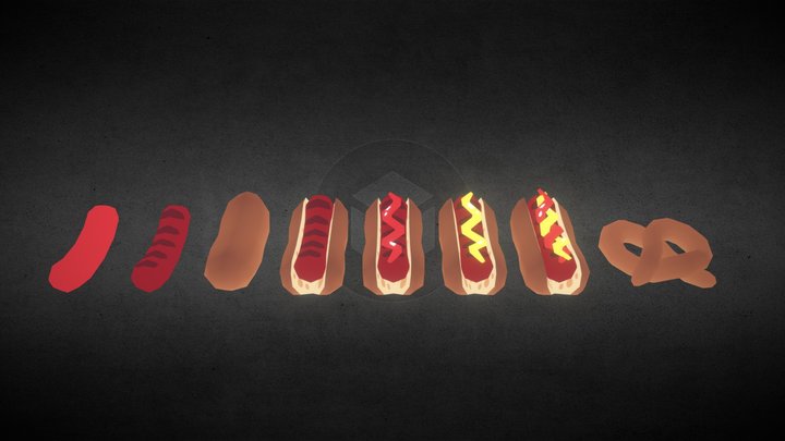 Hot Dog Pack 3D Model