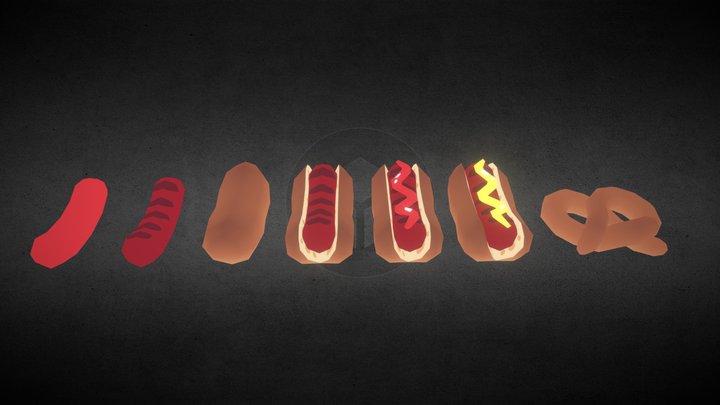 Hot Dog Pack 3D Model