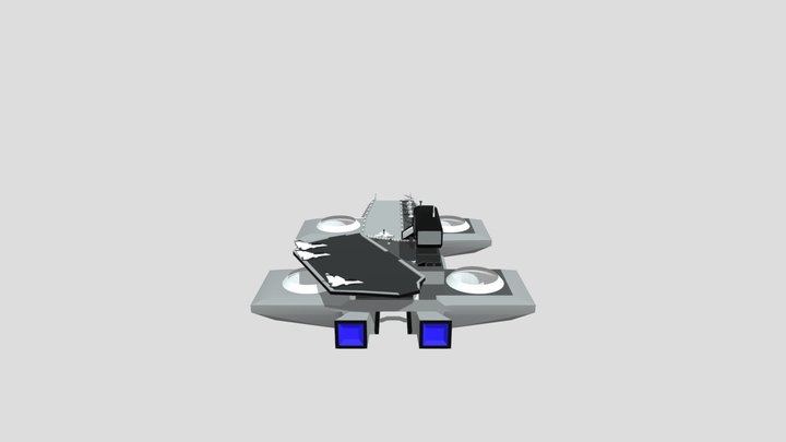 Héliporteur 3D Model
