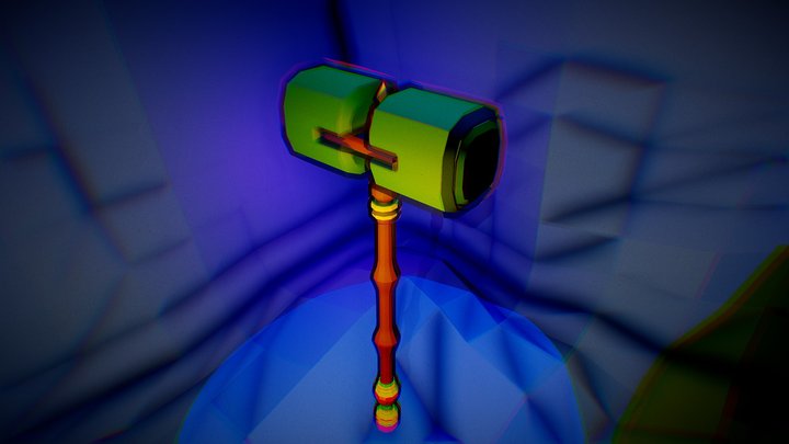 LowPoly Hammer 2023 Redo 3D Model