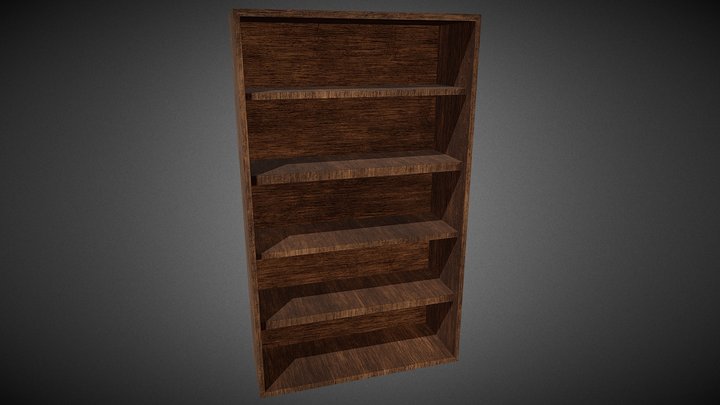 Wooden Shelf 3D Model