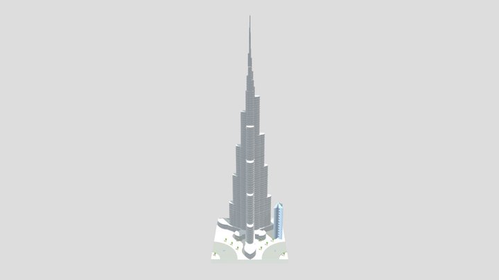 Burj Khalifa Assembly by Alen Daniel 3D Model