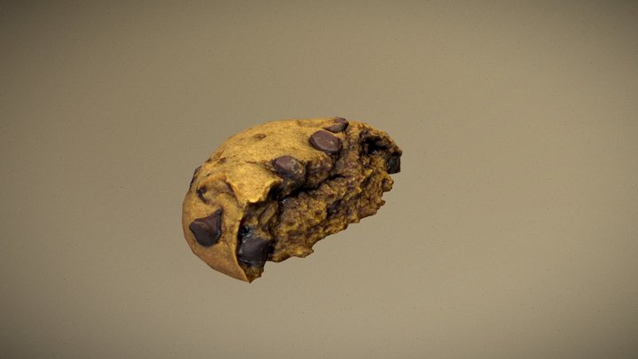 Half Chocolate Cookie 3D Scan 3D Model