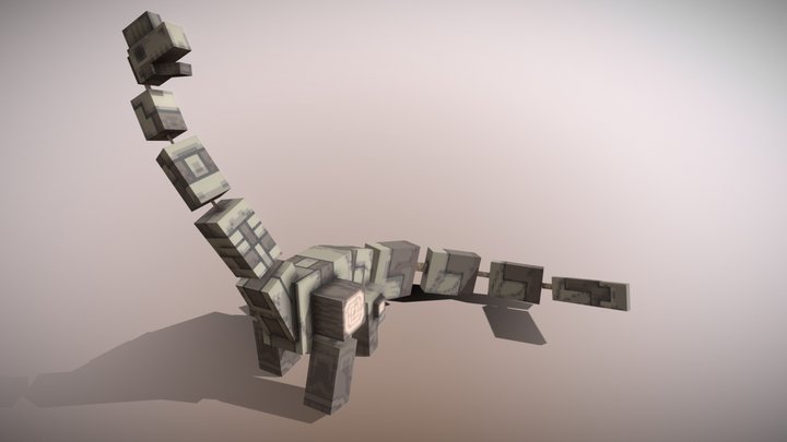 Puzzle Block Bronto 3D Model
