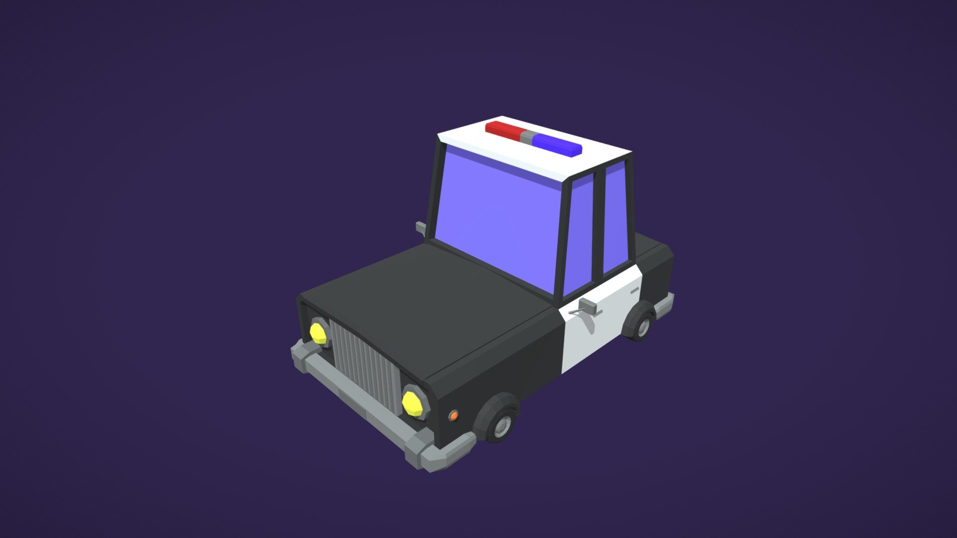 Low poly police car Download Free 3D model by tsepelivan [b153d05
