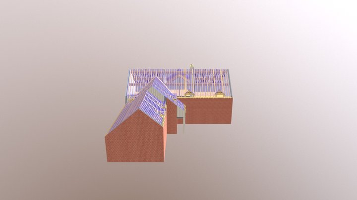Full Designed Roof 3D Model
