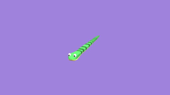 Low Poly Snake V1 (Animated) 3D Model