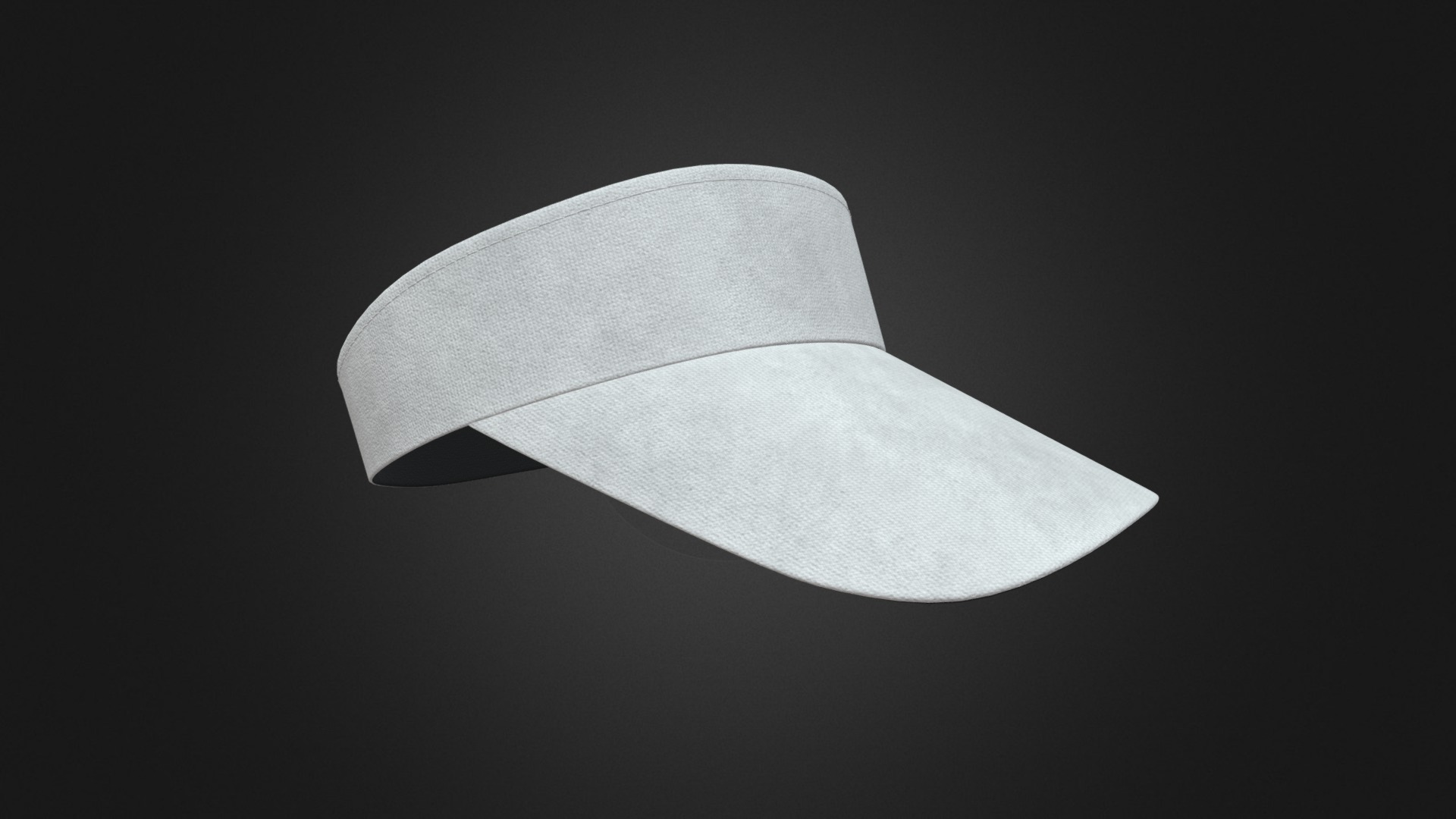3D model Tennis hat - This is a 3D model of the Tennis hat. The 3D model is about a white paper on a black background.