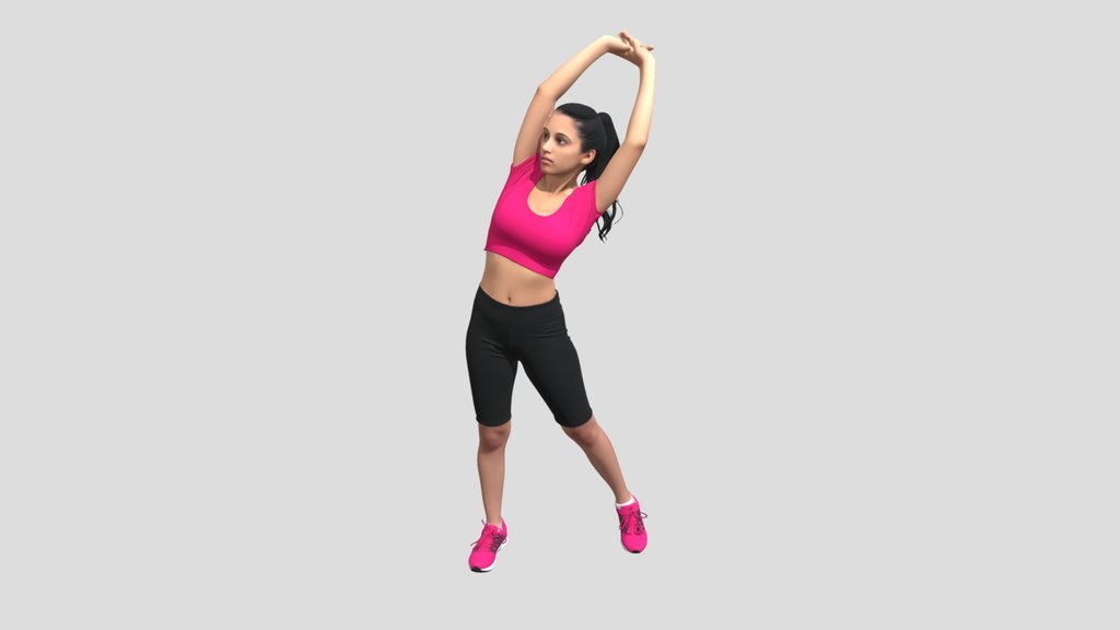 Arms Overhead Stretch in Pink