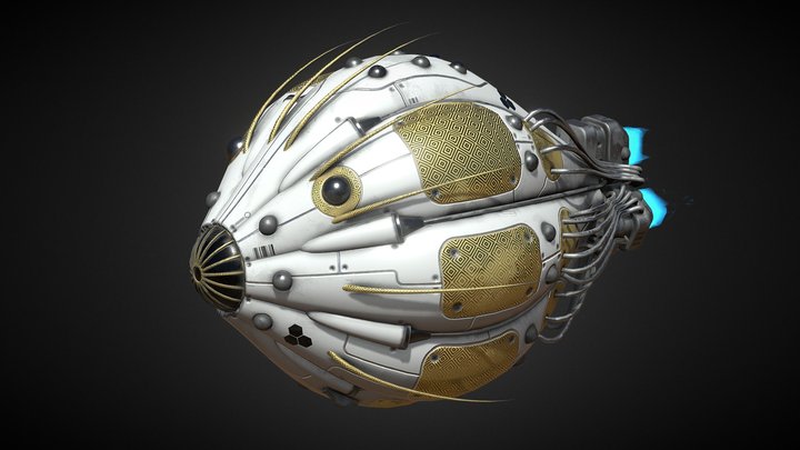 Sci-Fi Personal Space Pod Ship(weekly challenge) 3D Model