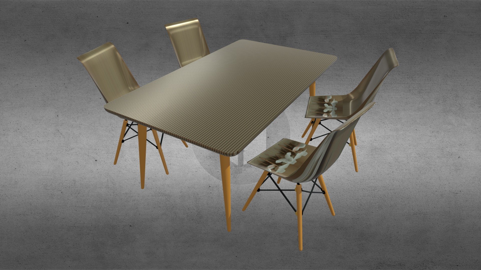 Modern Elegant Chair and Table (FBX) 3D model by mahimahnoor954
