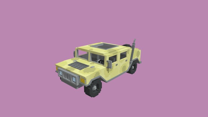 HUMVEE inspired vehicle 3D Model