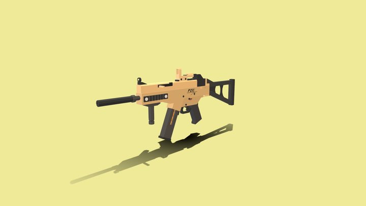 UMP45 Kurumi's weapon 3D Model