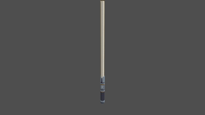 Orange Lightsaber 3D Model